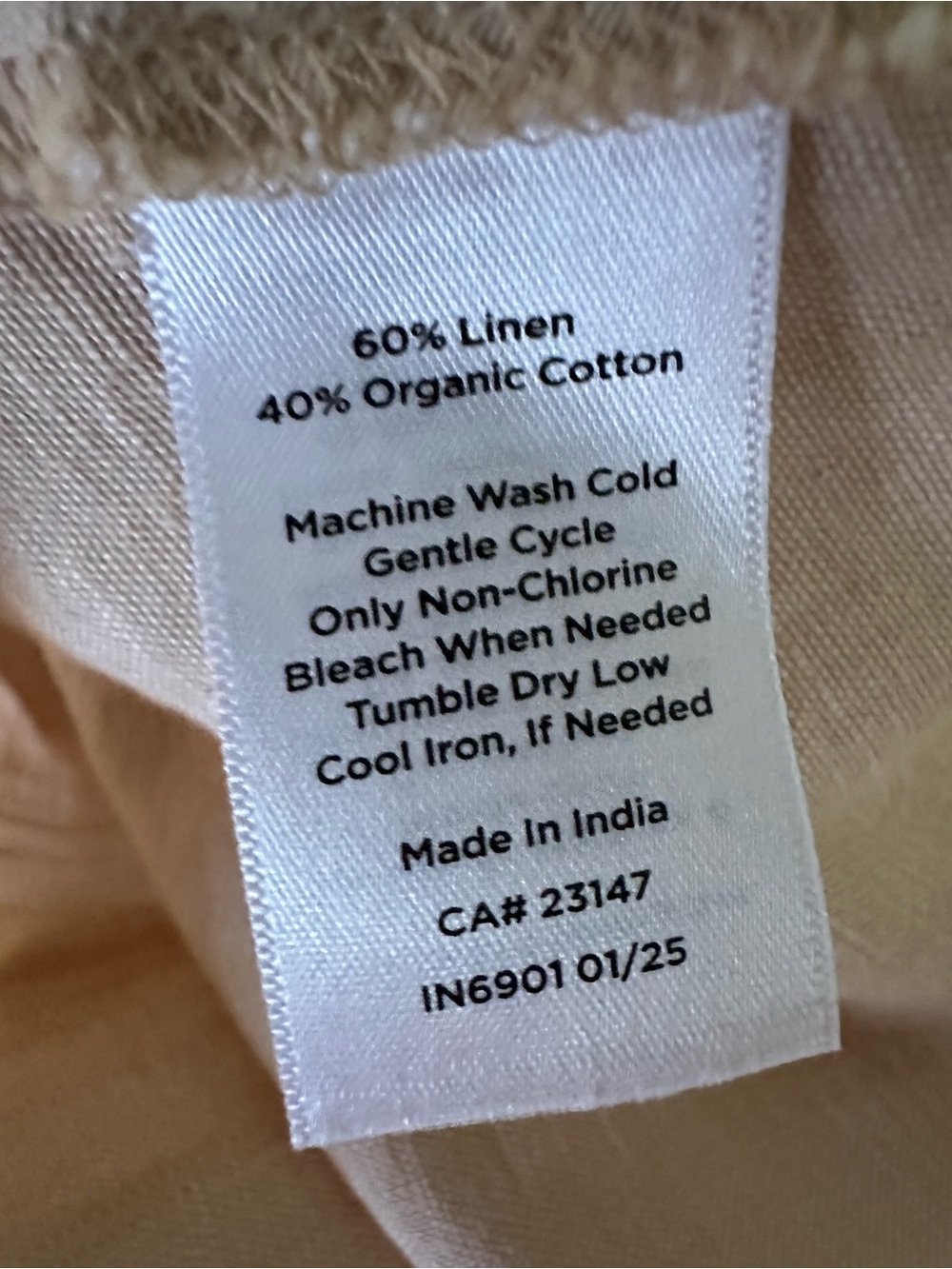 Haven Well Within Linen Organic Cotton Wrap Midi Skirt Pockets Natural Beige S - Picture 8 of 11